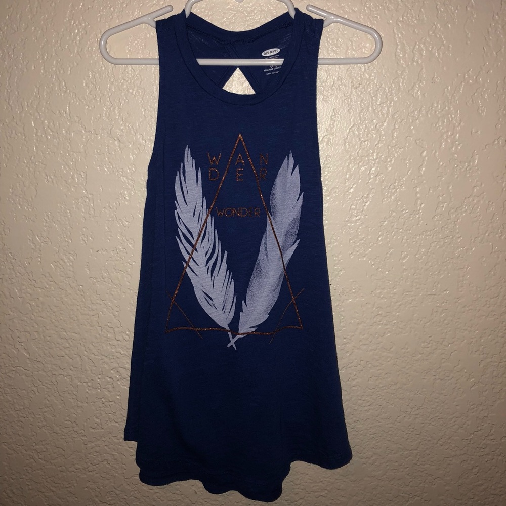 Blue kids wander/wonder shirt